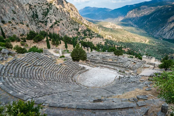 Arkeolojik, Delphi, Yunanistan — Stok fotoğraf