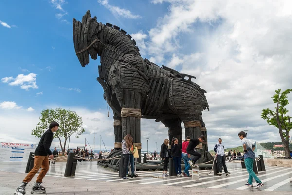 Le cheval de Troie en Turquie Photo De Stock