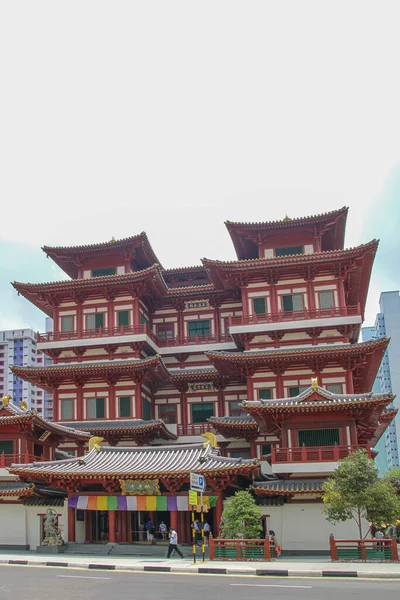 Singapore City Singapur Dubna 2016 Před Buddha Tooth Relic Temple — Stock fotografie