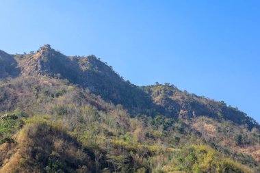 Tayland 'daki Khao Kho' daki manzara dağ ve orman manzarası