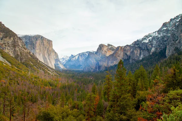Veduta Del Punto Vista Yosemite National Park Inverno Negli Stati — Foto Stock