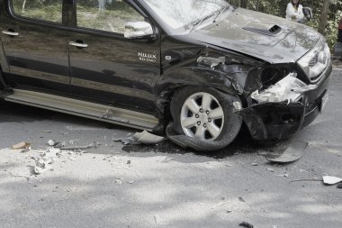 pikap kaza yolda araba kazasında Milli Parkı, Tayland 