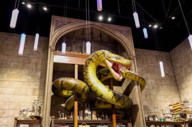 Tokyo, Japonya - 13 Aralık 2024: Warner Bros Studio Tour Tokyo 'nun içi 