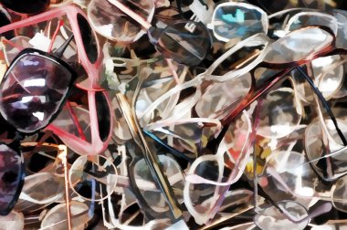 Gözlük içinde dijital bir sonuç kümesi