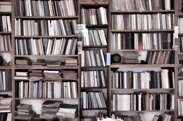 Digitalt skapad bokhylla — Stockfoto