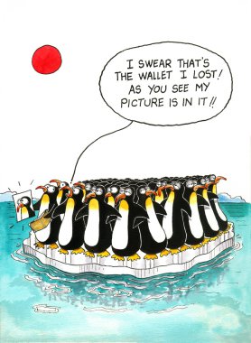 Penguenler benzerlik hakkında çizgi film
