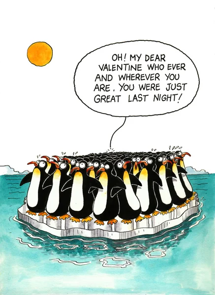 Cartoon over pinguïns gelijkenis — Stockfoto