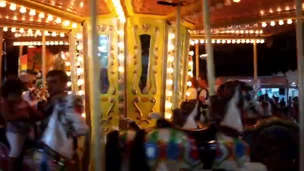 Merry Go Round iluminat — Videoclip de stoc