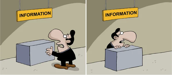 Caricature sur l'information — Image vectorielle