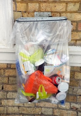 Şeffaf çöp torbası