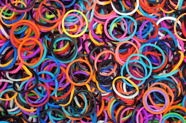 Anelli di gomma colorati — Foto Stock