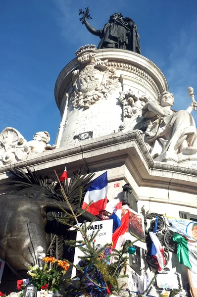 Memorial at Place de la Republique — Stock Photo, Image