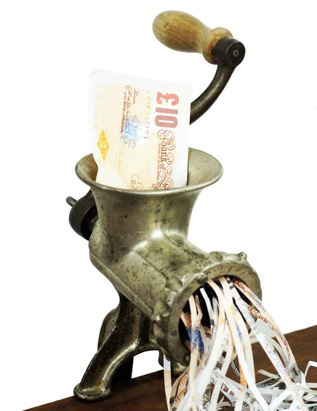 Bir kıyma makinesi notta Lirası