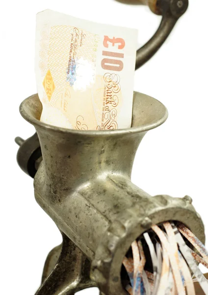 Bir kıyma makinesi notta Lirası