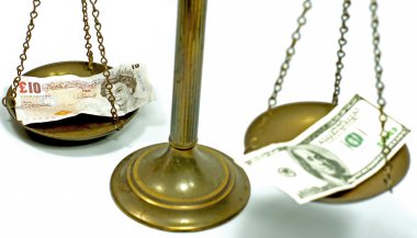 Dolar ve ölçekte Lirası notlar