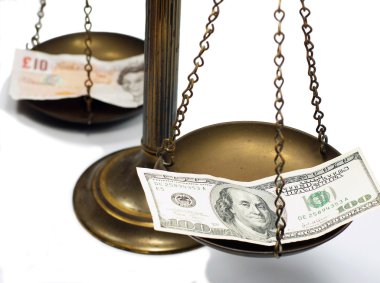 Dolar ve ölçekte Lirası notlar