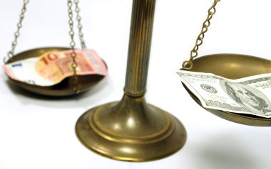 Dolar ve Euro notlar ölçekte