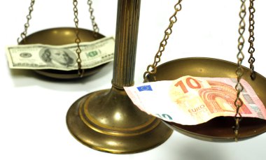 Dolar ve Euro notlar ölçekte