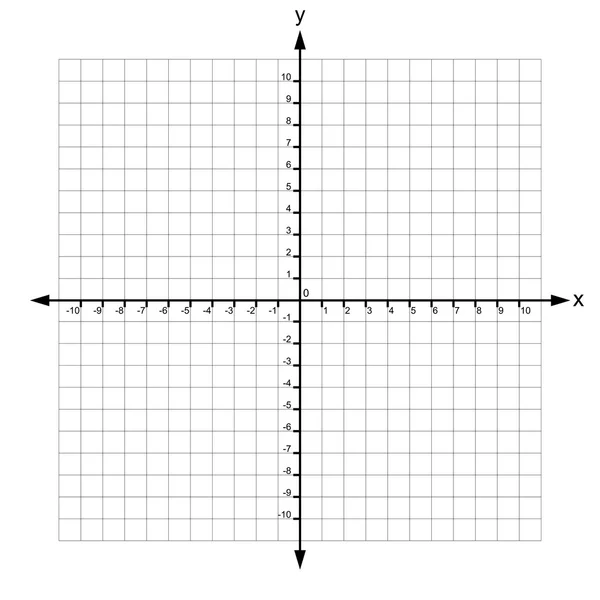 X och y axel med tal vektor — Stock vektor