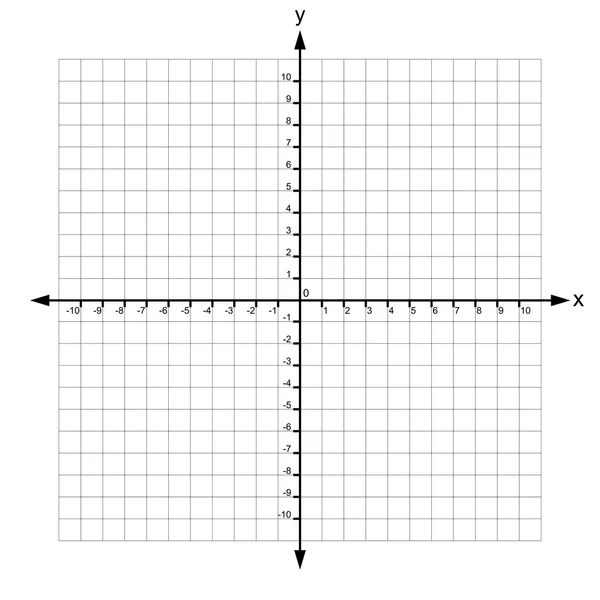 X en y as met getallen vector — Stockvector