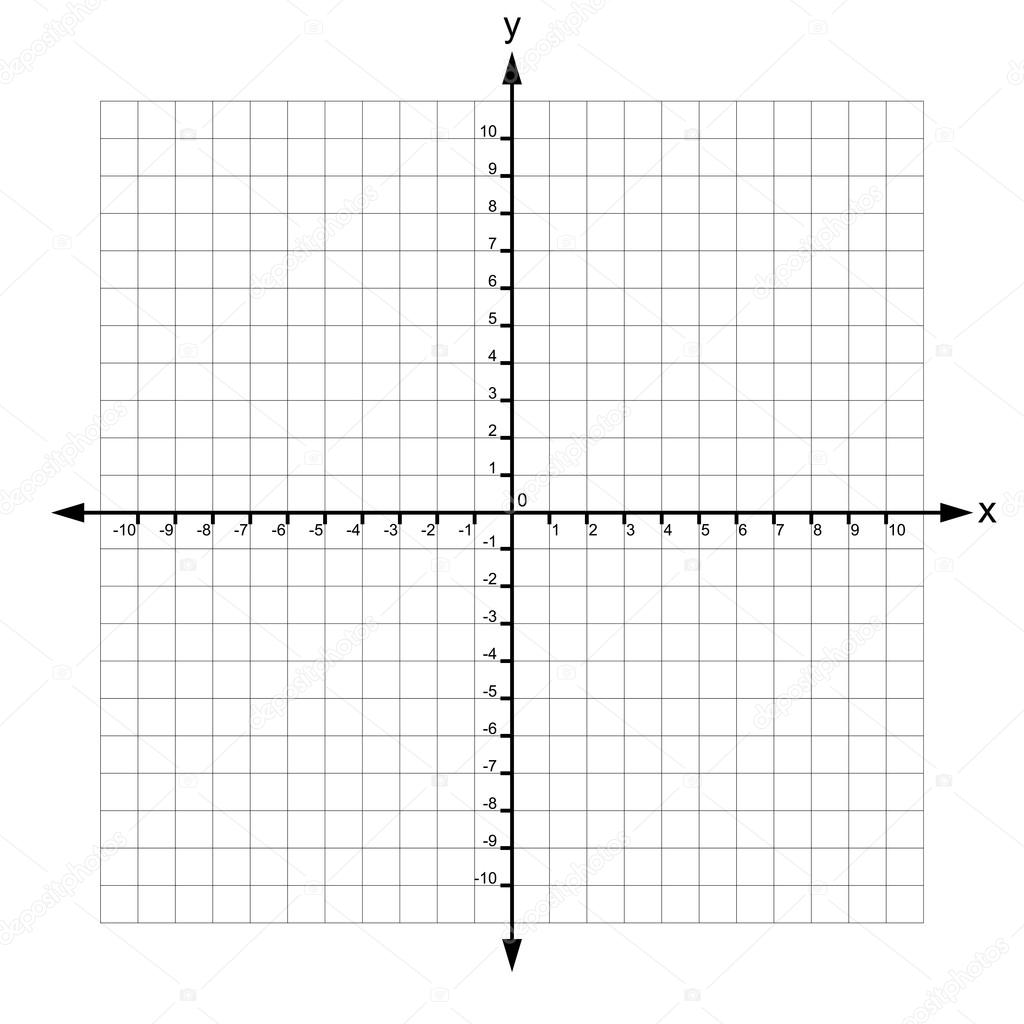 x and y axis with numbers vector