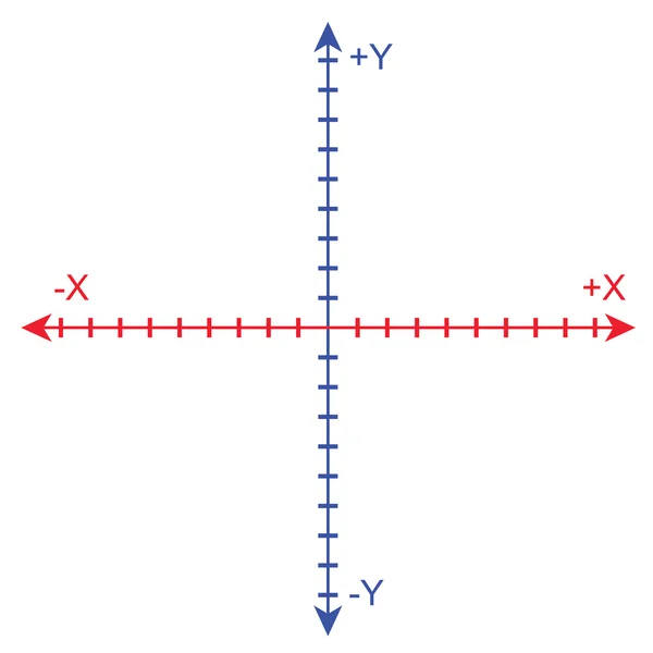 Kartesiska koordinatsystemet vektor — Stock vektor