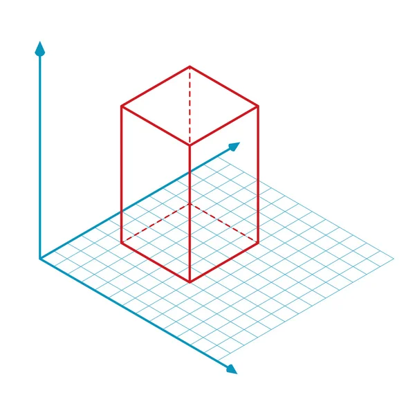 Richting van x y en z as vector — Stockvector