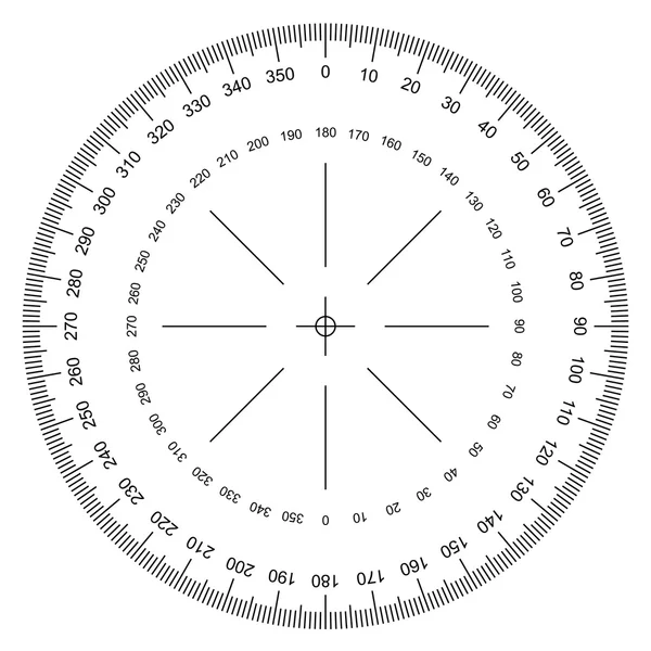 Compass Protractor vector — Stock Vector