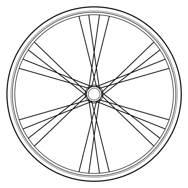 Вектор велосипедного колеса

