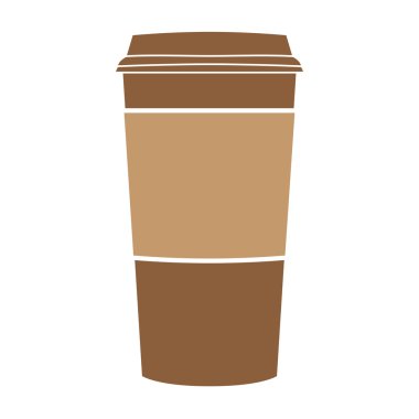 Paper coffee cup symbol vector clipart