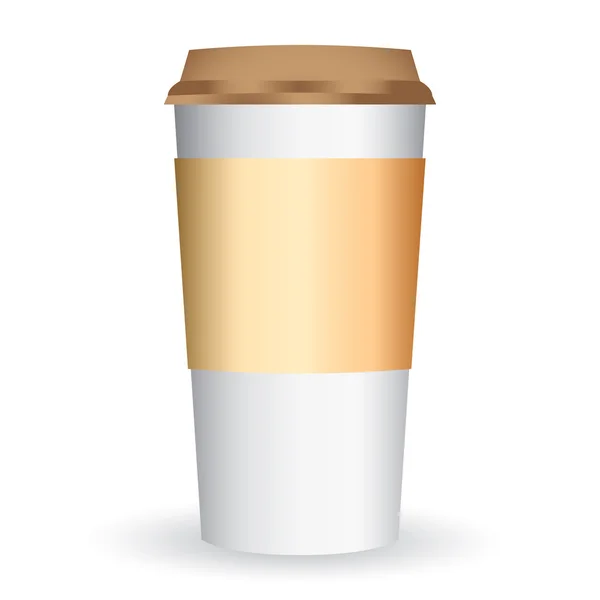 Papier lange koffiekopje vector — Stockvector