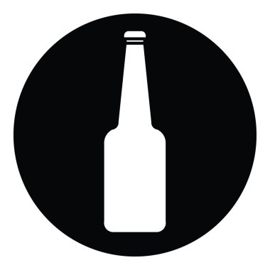 Mavi cam şişe simge vektör