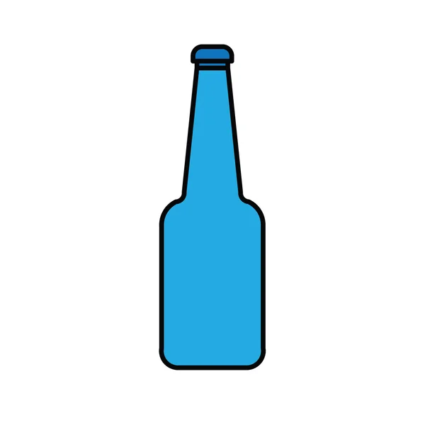 Vector botella de vidrio azul — Vector de stock