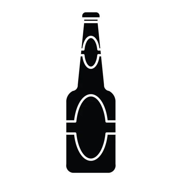 Silueta del vector botella de cerveza — Archivo Imágenes Vectoriales