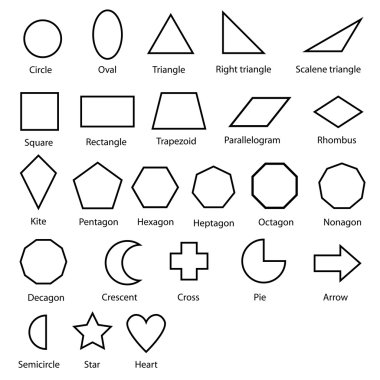 Geometric shapes vector clipart