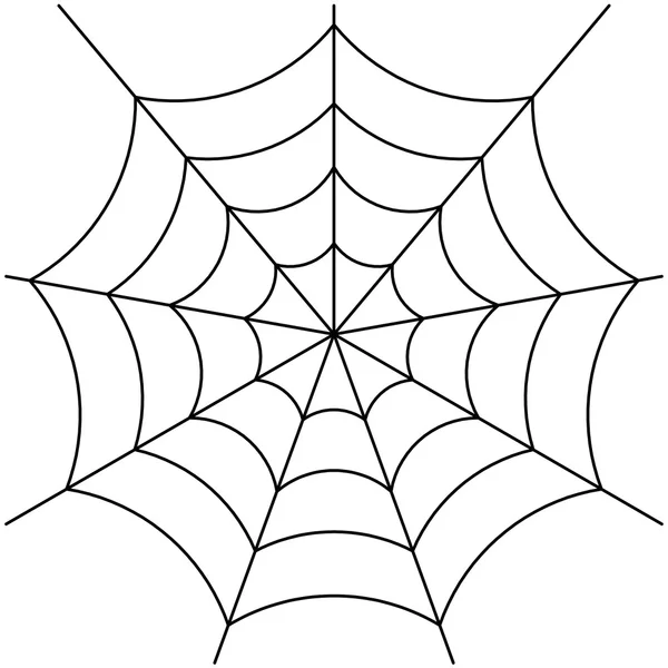 Telaraña aislada en vector blanco — Vector de stock