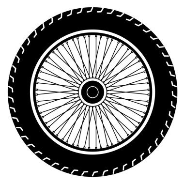 Motorcycle wheel vector clipart