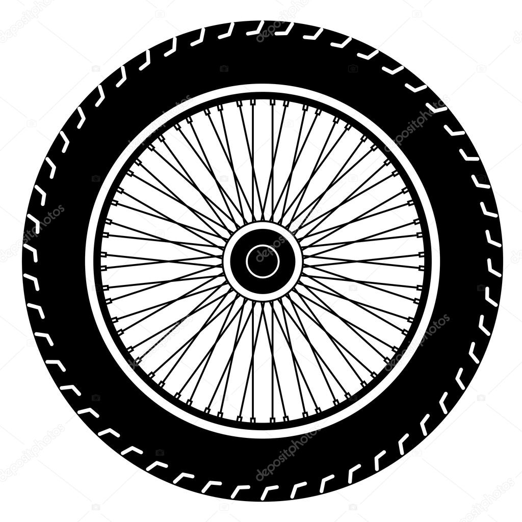 Motorcycle wheel vector