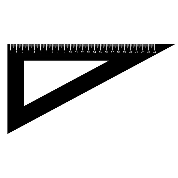 Silueta de triángulo Gobernante vector — Vector de stock