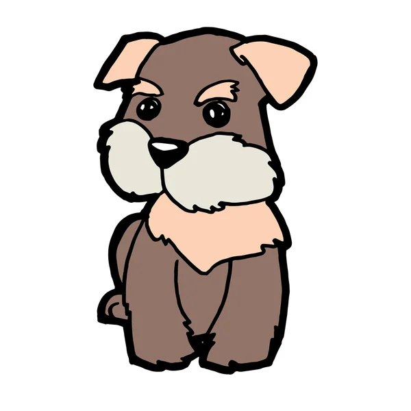 Vector perro marrón — Vector de stock