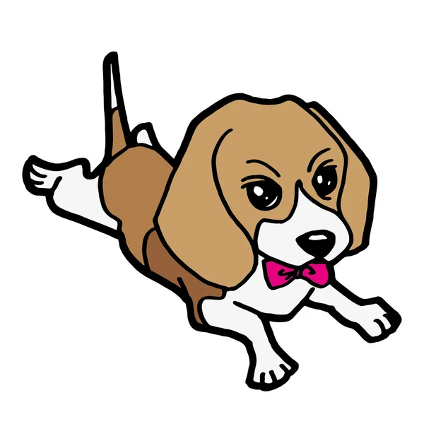 Schattige puppy cartoon vector — Stockvector