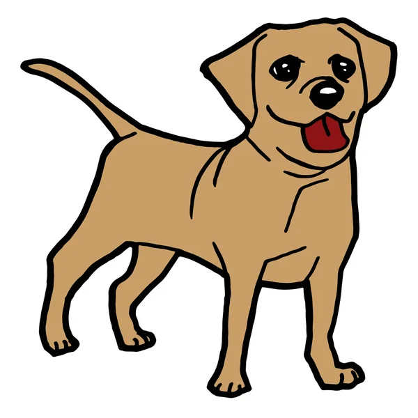 Carino vettore del fumetto del cucciolo — Vettoriale Stock