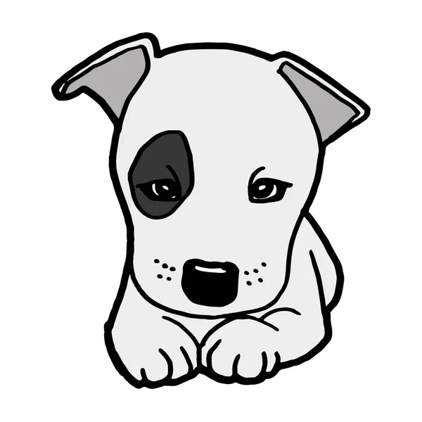 Mignon vecteur de dessin animé chiot — Image vectorielle