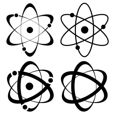 Atom simge vektör ayarla