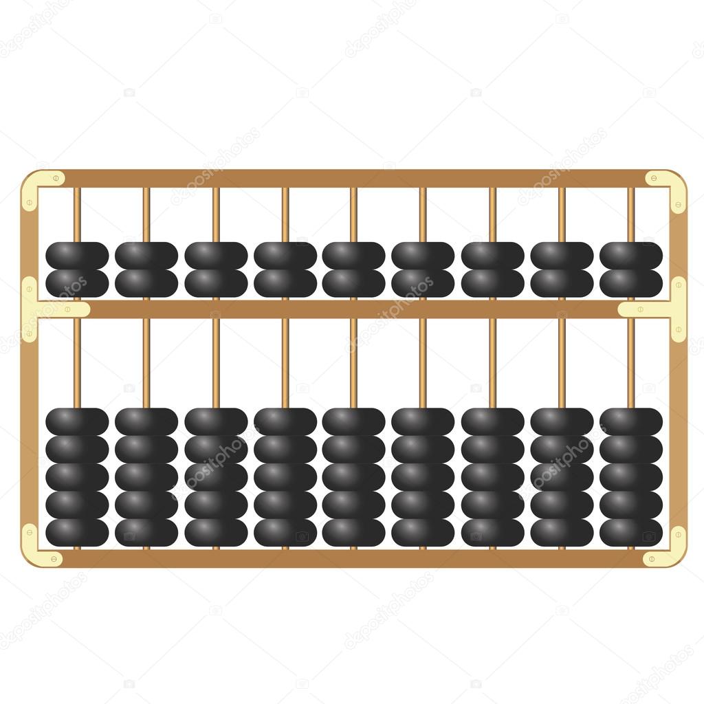 Traditional wooden abacus isolated on white background vector