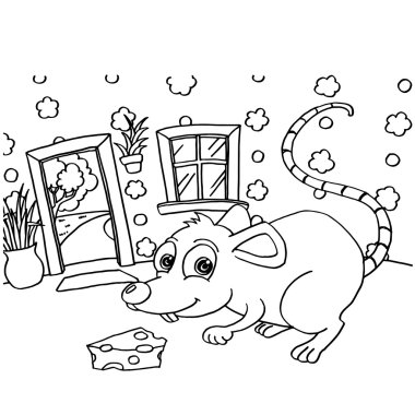 Fare boyama sayfaları vektör