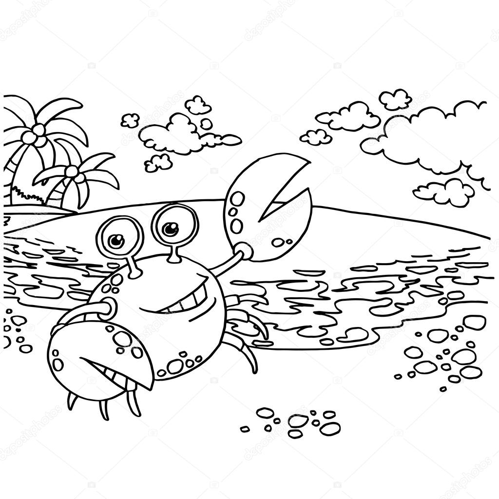 Crab Coloring Pages vector