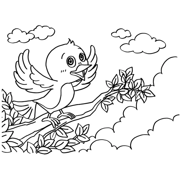 Coloriages d'oiseaux vecteur — Image vectorielle