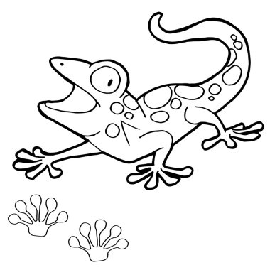 Gekko Boyama Page vektör ile pençe Yazdır