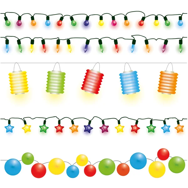 Noel ve parti ışıkları vektör
